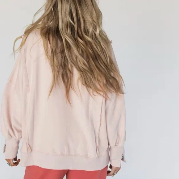 Easel Multicolor “LOVE” Patchwork Sweater - Picture 4 of 5